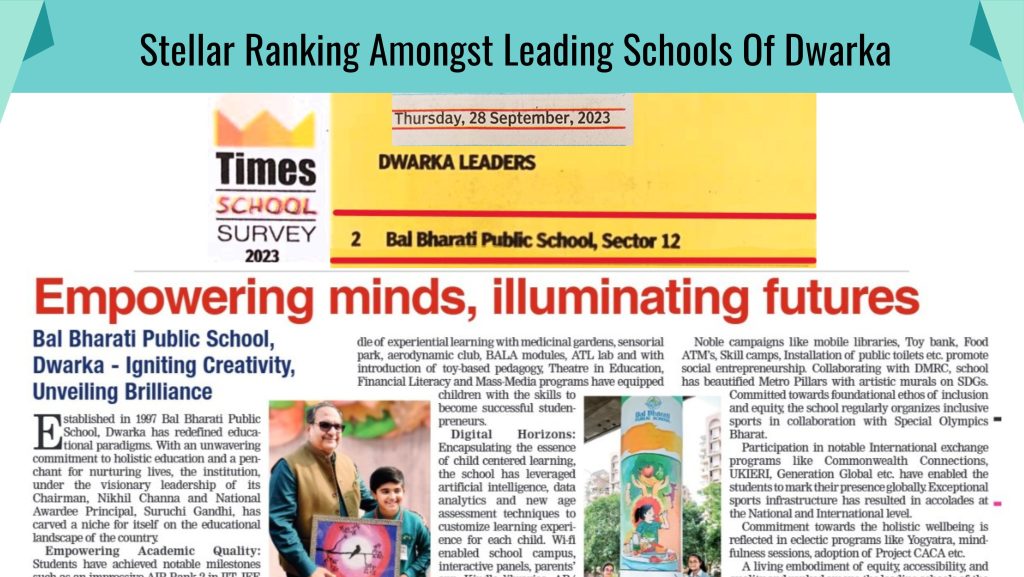 Best School in Academics, BBPS Dwarka - Bal Bharti Public School