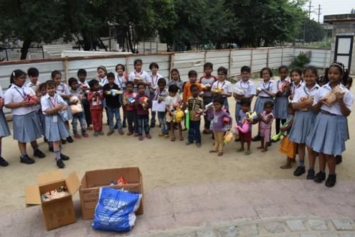 Food and Toys Distribution by Students